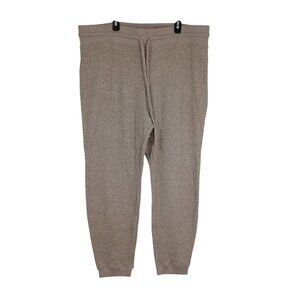 Lauren Conrad Jogger Pants  Womens Plus Waffle Knit 1X Beige
